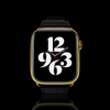 24K Gold Plated Apple Watch Alligator Carbon