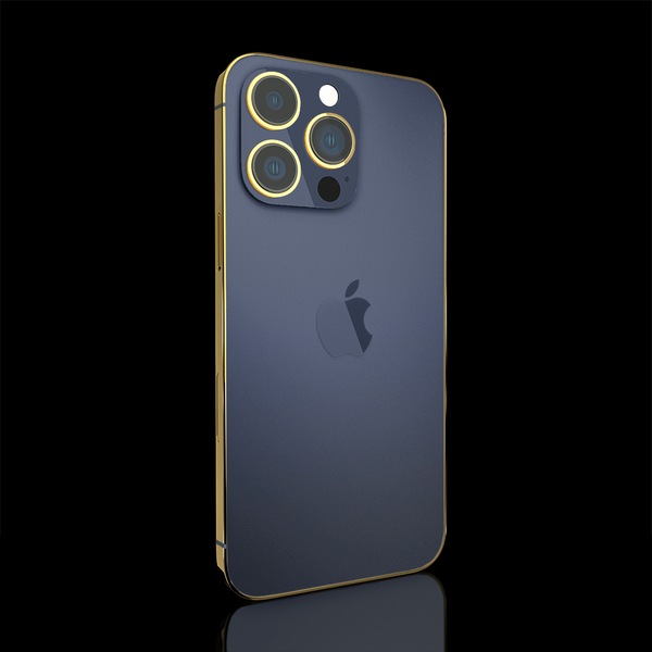 iPhone 15 Blue Gold Frame