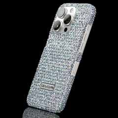 【新品未使用】SWAROVSKI iPhone 15pro (シルバー系) High スマートフォンケース, スキャッタードデザイン, iPhone