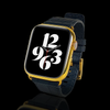 24K Gold Plated Apple Watch Alligator Carbon