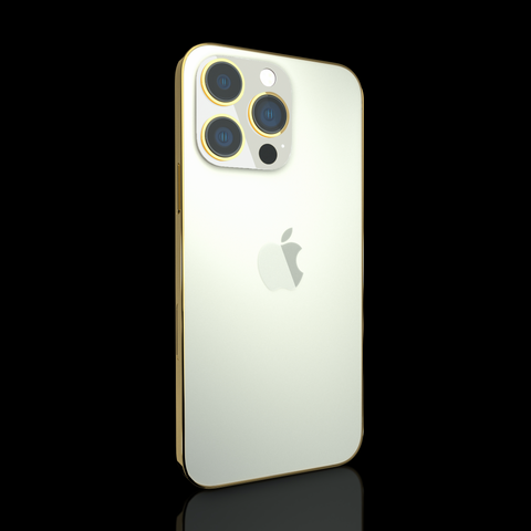 iPhone 14 Silver Gold Frame