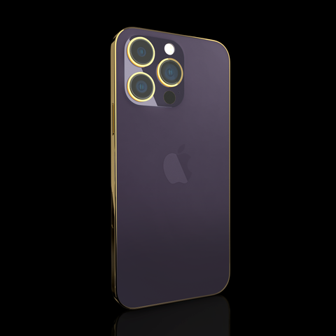 iPhone 14 Deep Purple Gold Frame